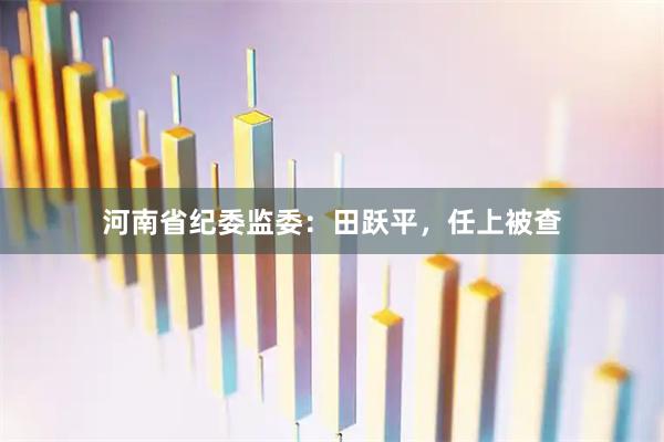 河南省纪委监委：田跃平，任上被查